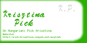 krisztina pick business card